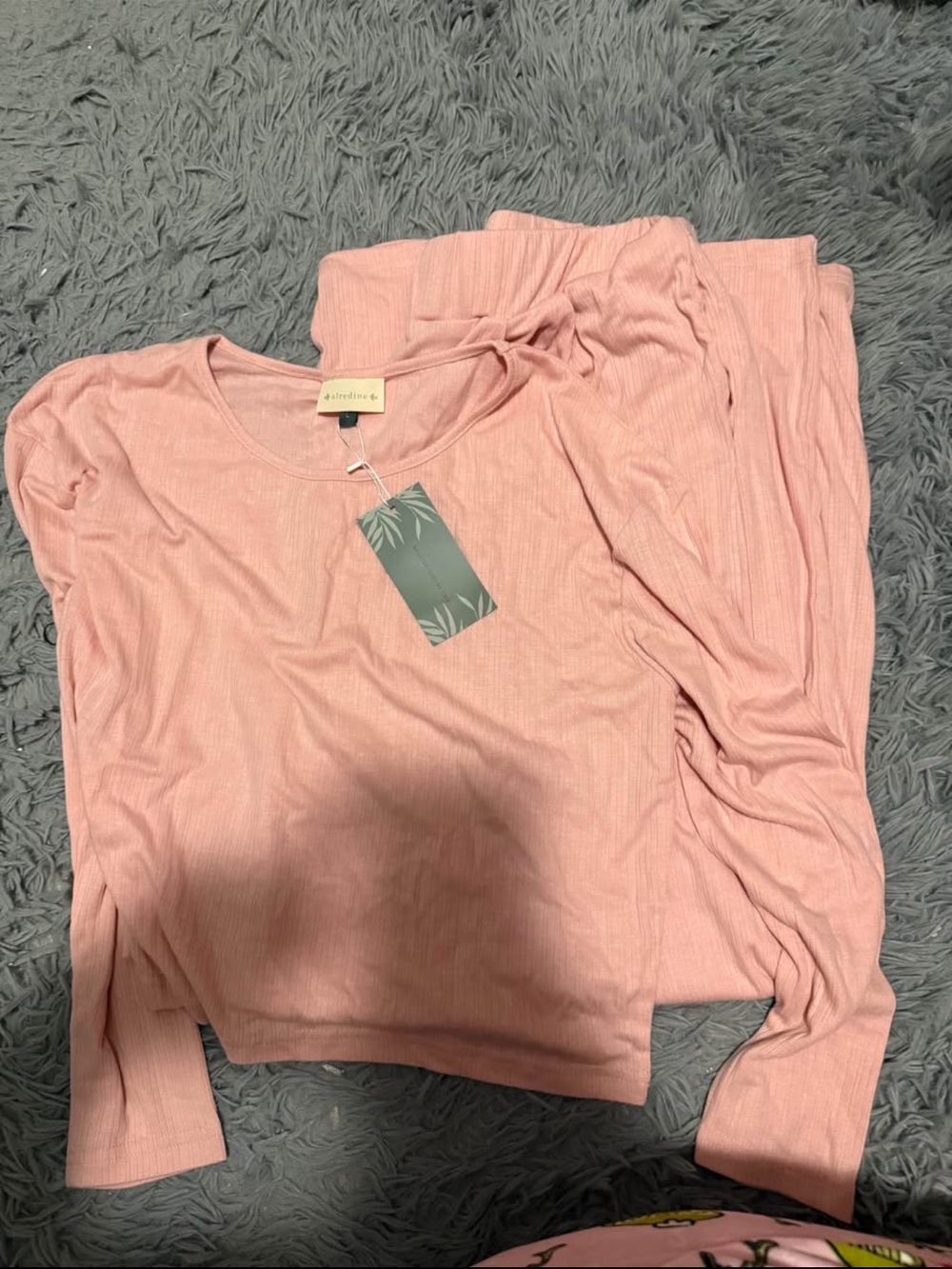 Ribbed Pink Loungewear Set